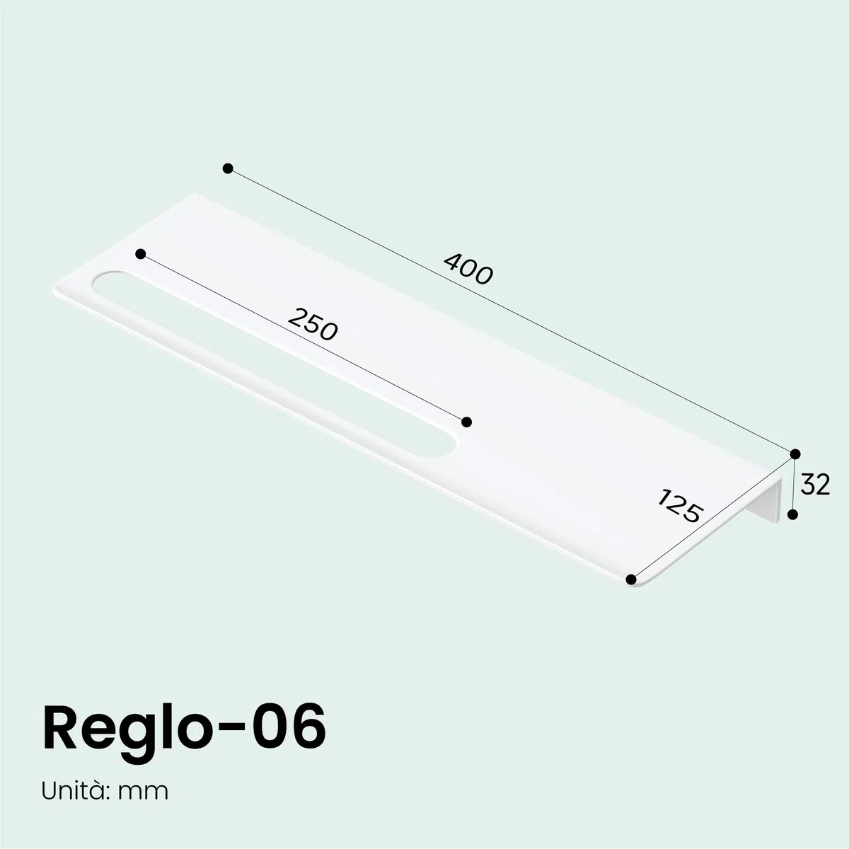 Mai & Mai Mensola da Parete Multifunzionale 40cm, Mensola per Doccia in Alluminio con Portasciugamani Mensola da Appendere per Bagno e Cucina, Bianco Opaco, Reglo-06