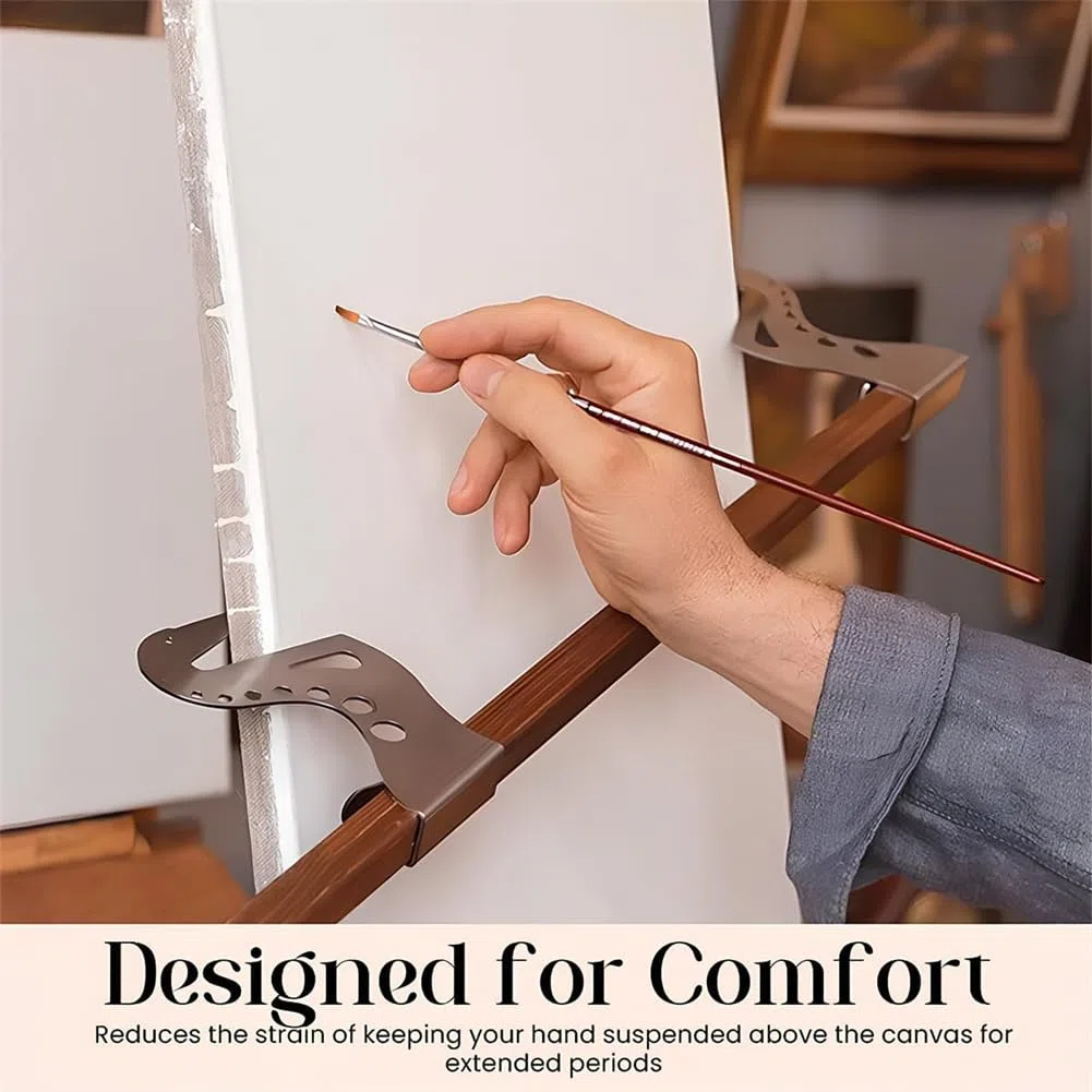 Cavalletto regolabile per appoggiare le mani, supporto per mano artista, in metallo, poggiapolsi con design autobloccante Gravitys, altezza e angolo regolabili per schizzi e disegni