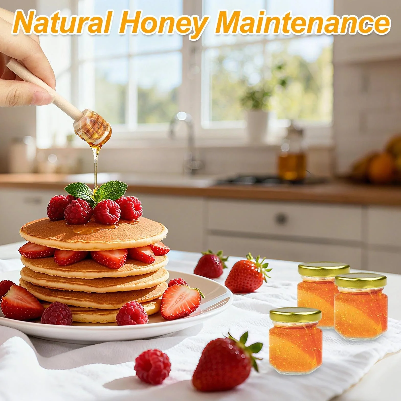 20 PCS Vasetti per Marmellata, Vasetti Vetro Piccoli per Miele 45ml, Contenitore Miele, Bottigliette di Vetro Piccole, Piccoli Barattoli, per Bomboniere Battesimo, Matrimoni e Feste