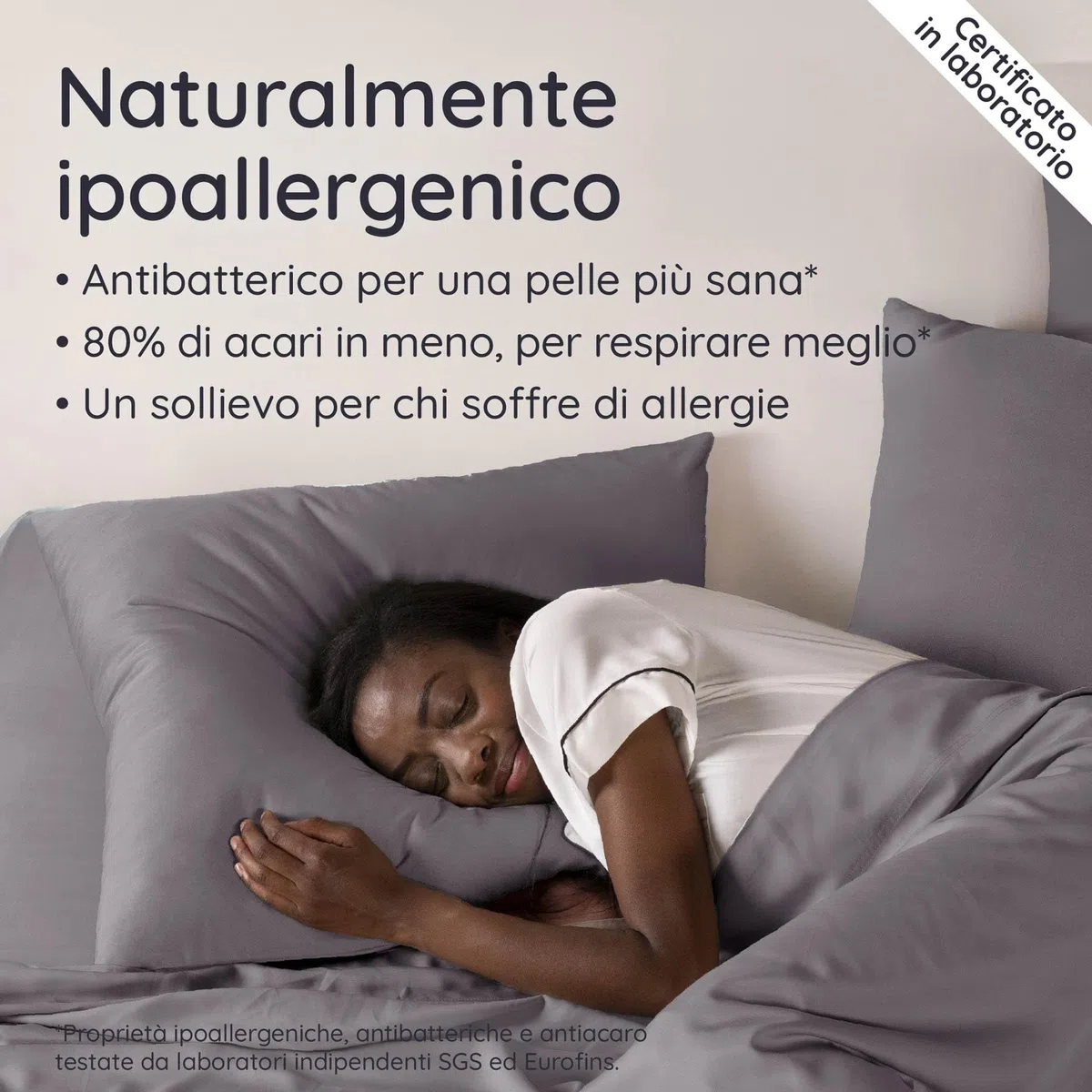 Bambaw Federe bambu 50x75 cm, Confezione da 2, Federe traspiranti e antibatteriche antiacaro, Federa rinfrescante cuscino per l’estate, Federa cuscino bambù certificata Oeko-Tex (Grigio scuro)