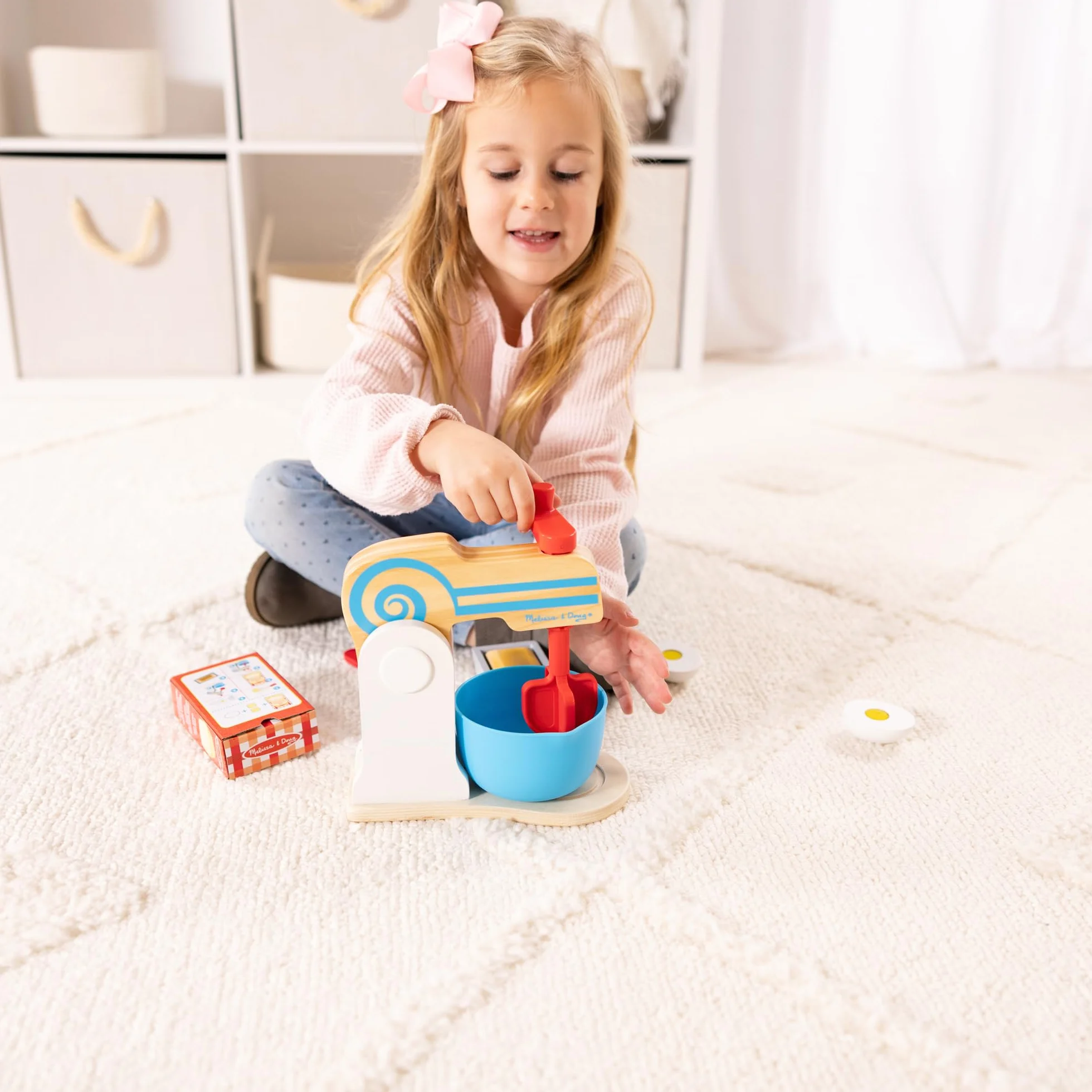 Melissa & Doug Set planetaria per preparazione torte in legno (11 pezzi) -Accessori e cibi per cucina giocattolo Giocare a Preparare Una Torta Bambini