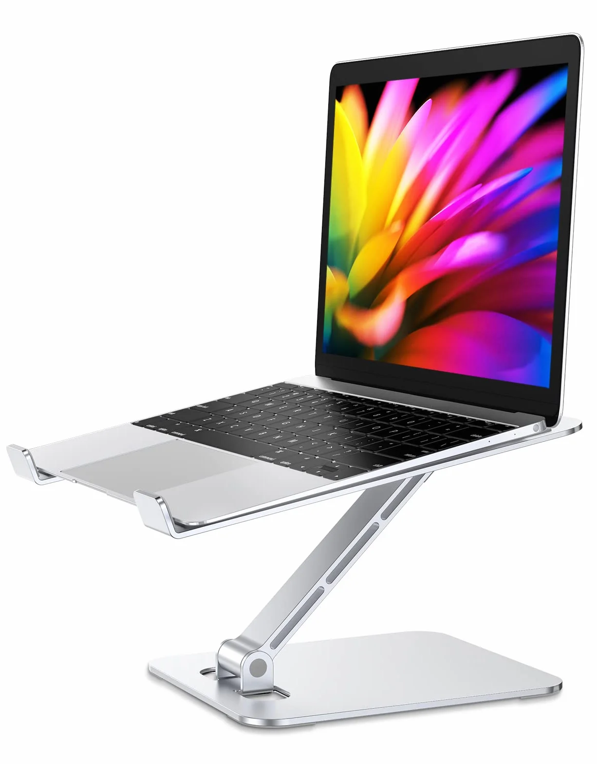Babacom Supporto PC Portatile, Pieghevole Ergonomico Porta PC con Regolabile Altezza, Ventilato Laptop Stand Supporti da Tavolo per Libri Compatibile con MacBook Air, Pro, Altri 10-16" Tablet