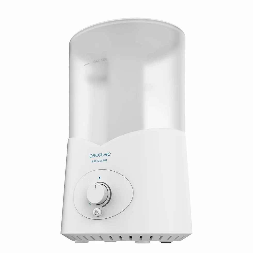 Cecotec Humidifier Breezecare 2000 Light. 25 W, umidificazione 200 ml/h, deposito 1,2 litri, uscita a vapore 360º, controllo manuale, luce a LED, copertura fino a 30 m2