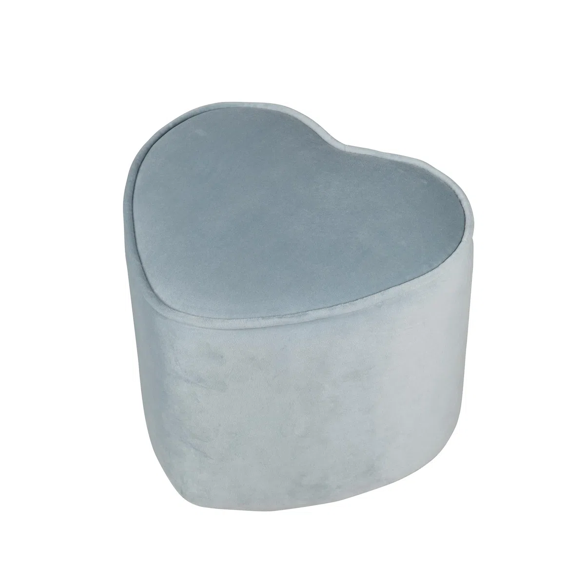 roba Pouf per Bambini a forma di Cuore Lil Sofa - Rivestito in Velluto - con Contenitore - Multifunzione -Arredamento per Bambini - per la Cameretta - dai 18 Mesi - Azzurro