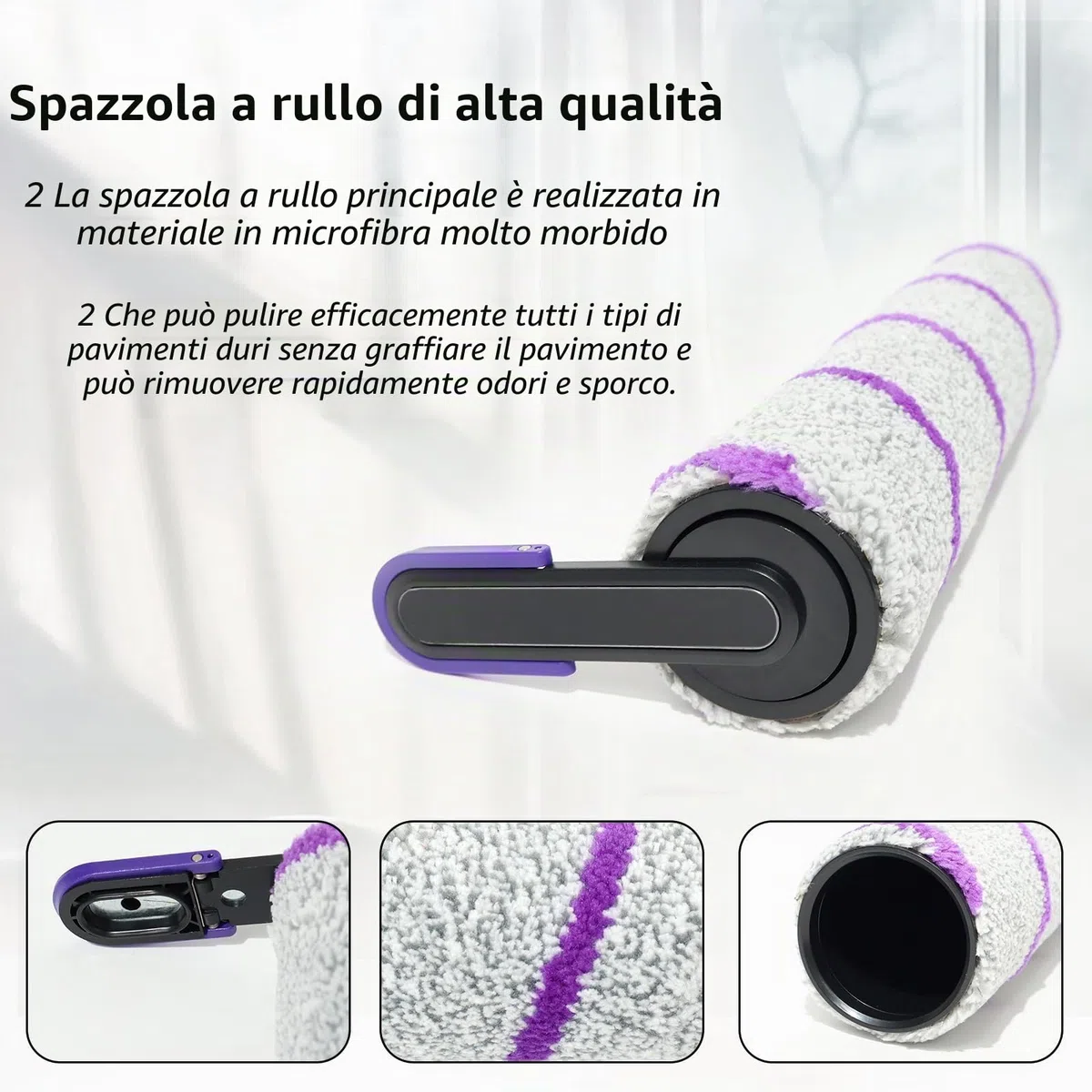 Spazzola a rullo di ricambio per Rowenta X-Clean 10, per Narwal S20 Pro accessori aspirapolvere per liquidi e solidi, rullo spazzola 2 + 2 filtri + spazzola di pulizia