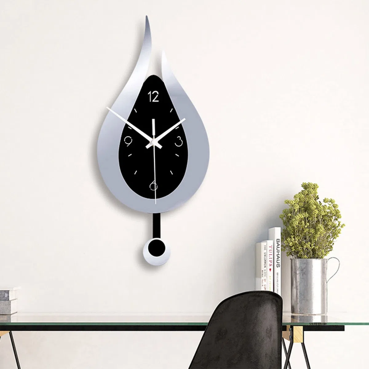 Orologio da Parete dal Design Moderno con Gocce d'Acqua per Orologio a Pendolo Acrilico Creativo