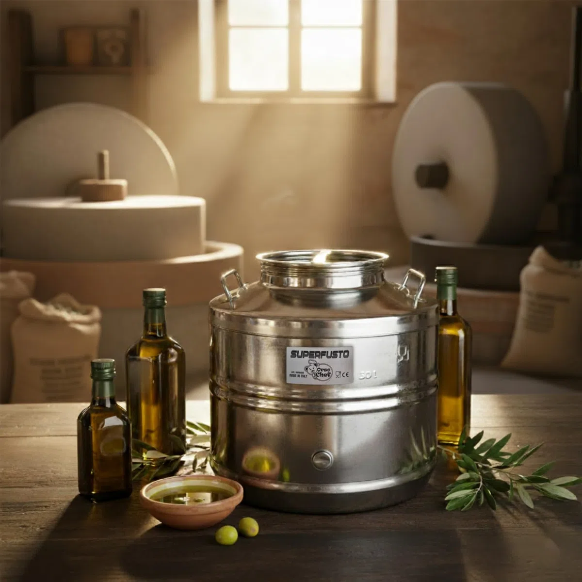 Fusto Inox 15 Litri per Olio e Vino – Extra Strong SALDATO Non Perdite in Acciaio con Rubinetto | Bidone Tanica Barile per Olio d’Oliva, Vino, Liquidi Alimentari