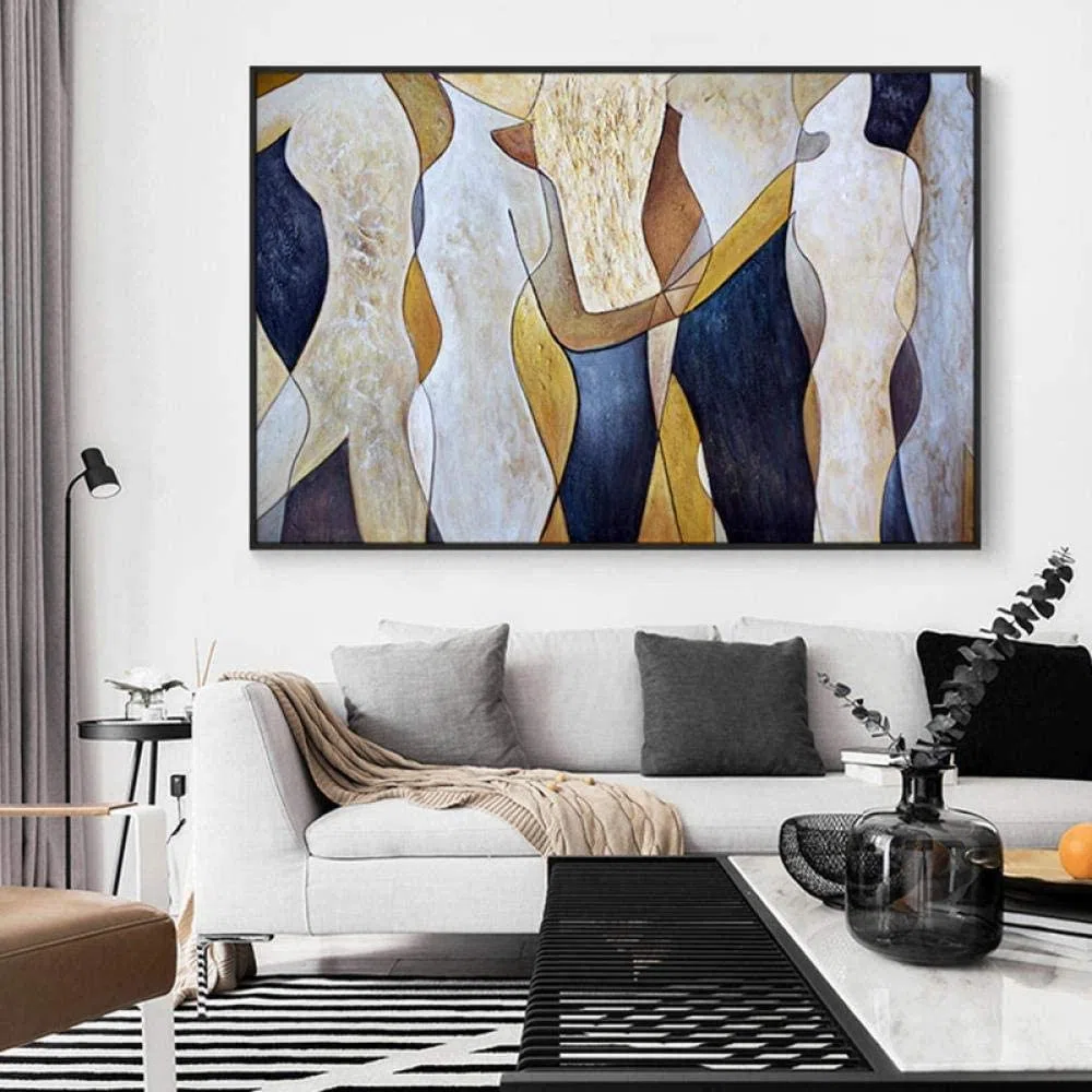 Pittura Ad Olio Dipinto A Mano su Tela Grande Quadro Paesaggistico Amante della Pittura per La Migliore Pittura A Olio Regalo Estratto Tela di Canapa di Art del Salone Dell'Estratto -50X75Cm