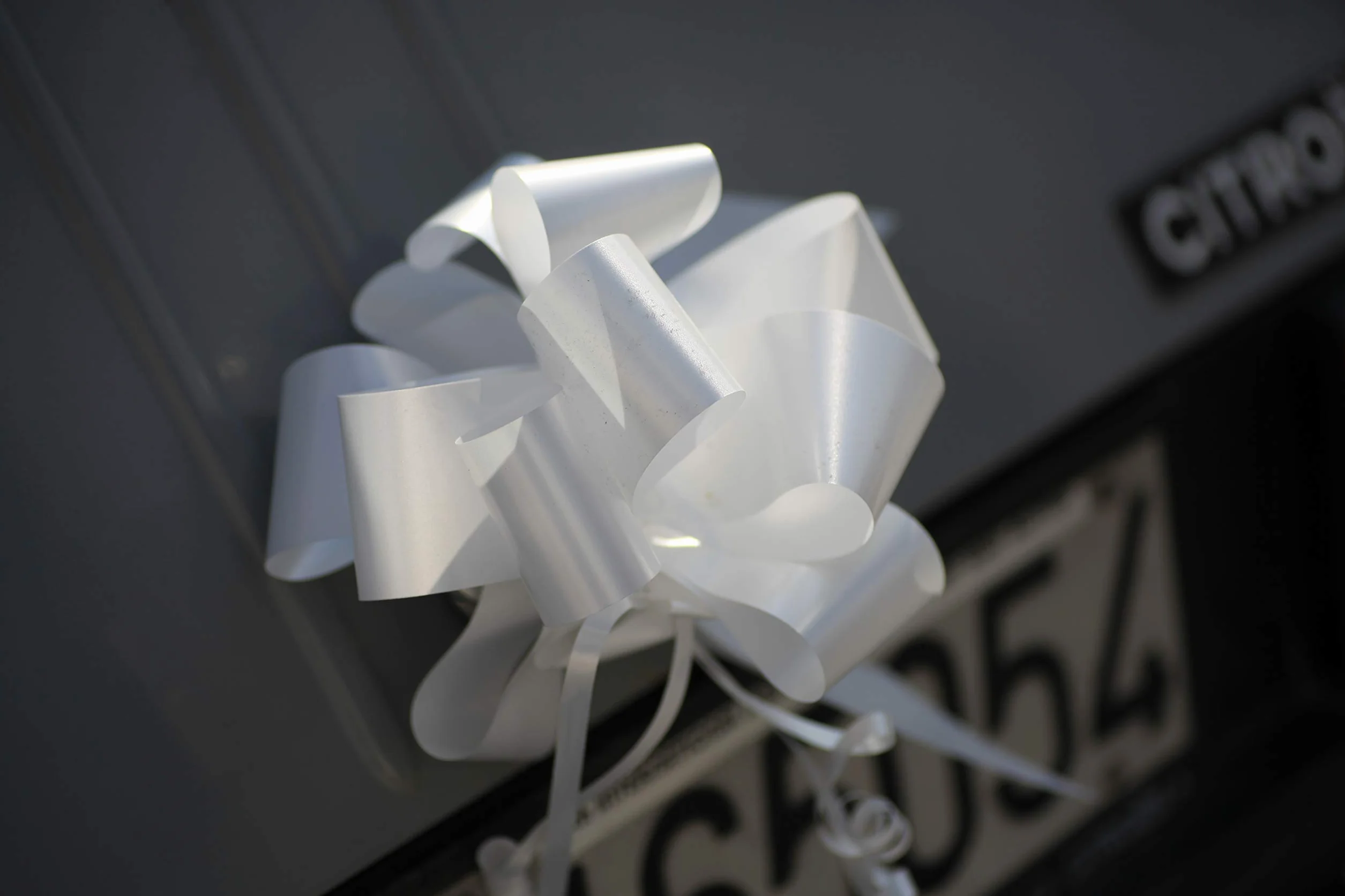 BOLIS Kit COCCARDE Bianco | Decorazione Auto Matrimonio |Fiocchi Auto | Ideale per Auto CASA Nozze Battesimo Laurea Comunione Gran Fiocco