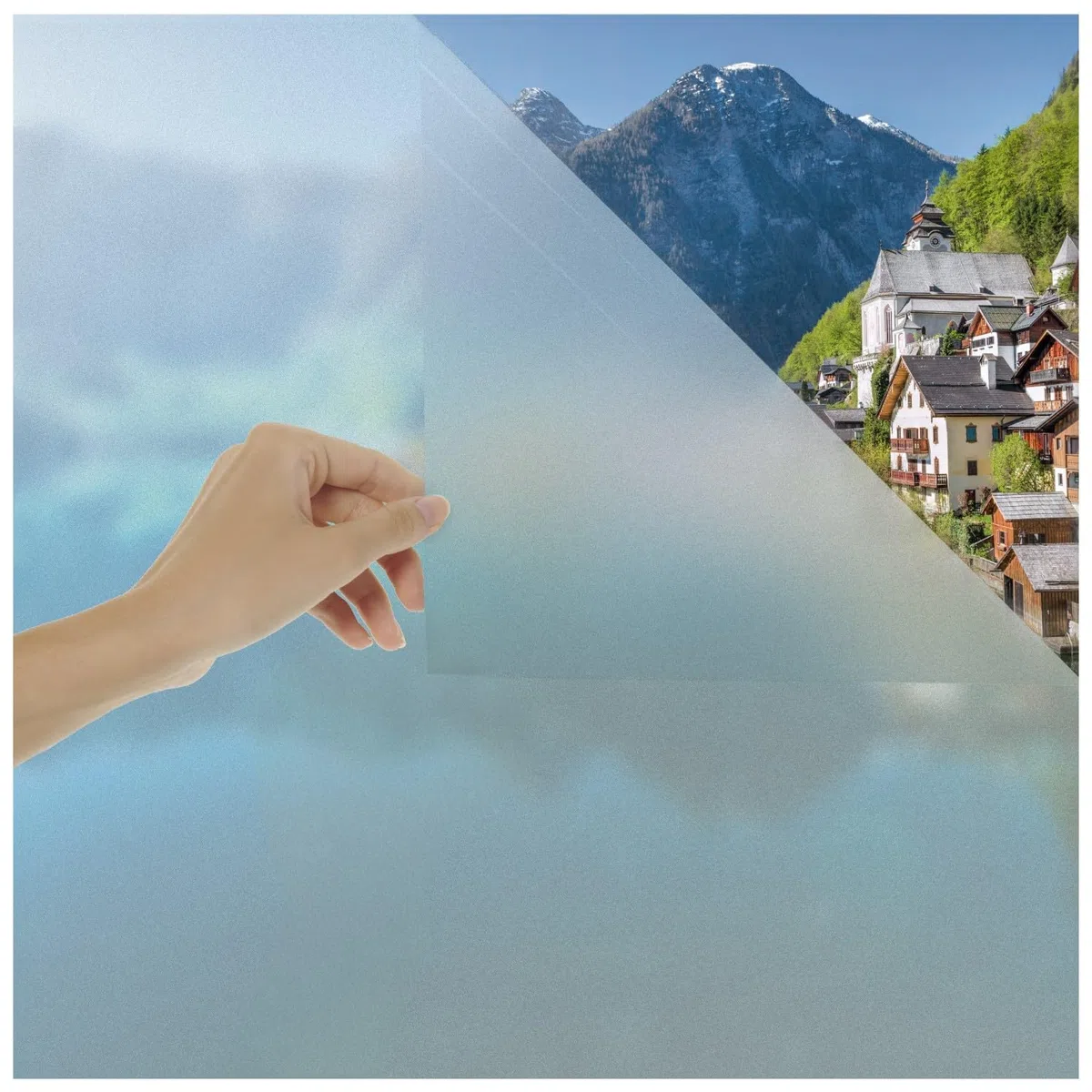 Blumtal Pellicola per Vetri Finestre Privacy Opacizzante - Pellicola Privacy Senza Colla - Pellicola Finestra Privacy - Pellicola Vetri Finestre - Pellicola Anti-UV - 90 x 200cm - 2 Pezzi