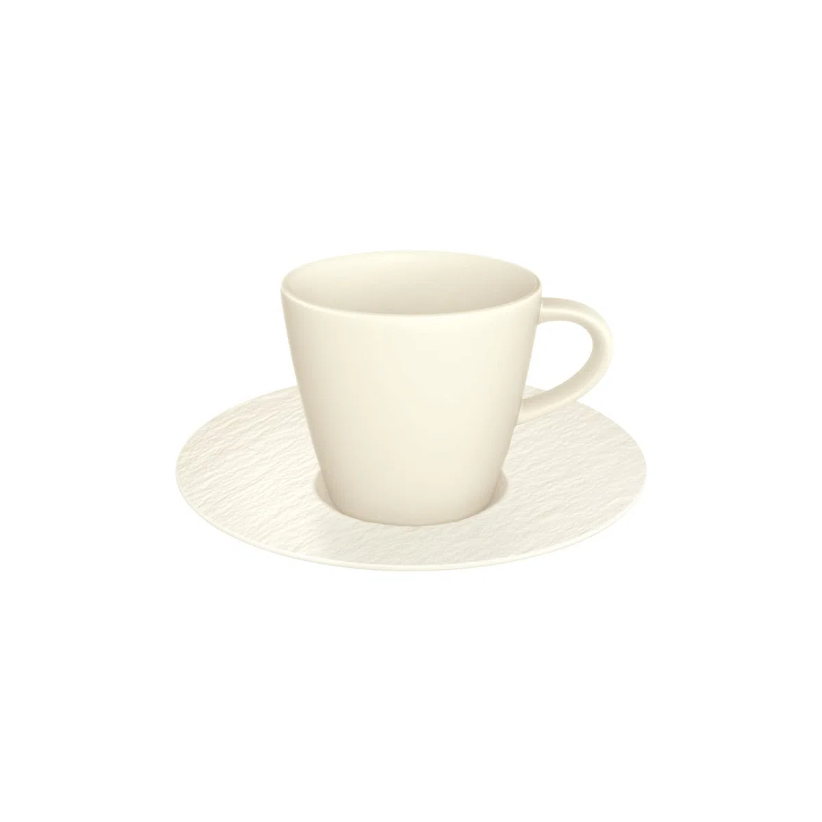 Villeroy & Boch Manufacture Rock Blanc, Tazza caffè con piattino