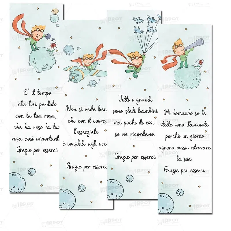 30 pz. segnaposto Piccolo Principe New in carta ideali per vari eventi segnalibro prima comunione bambina bambino segna posti cartoncino cresima battesimo compleanno