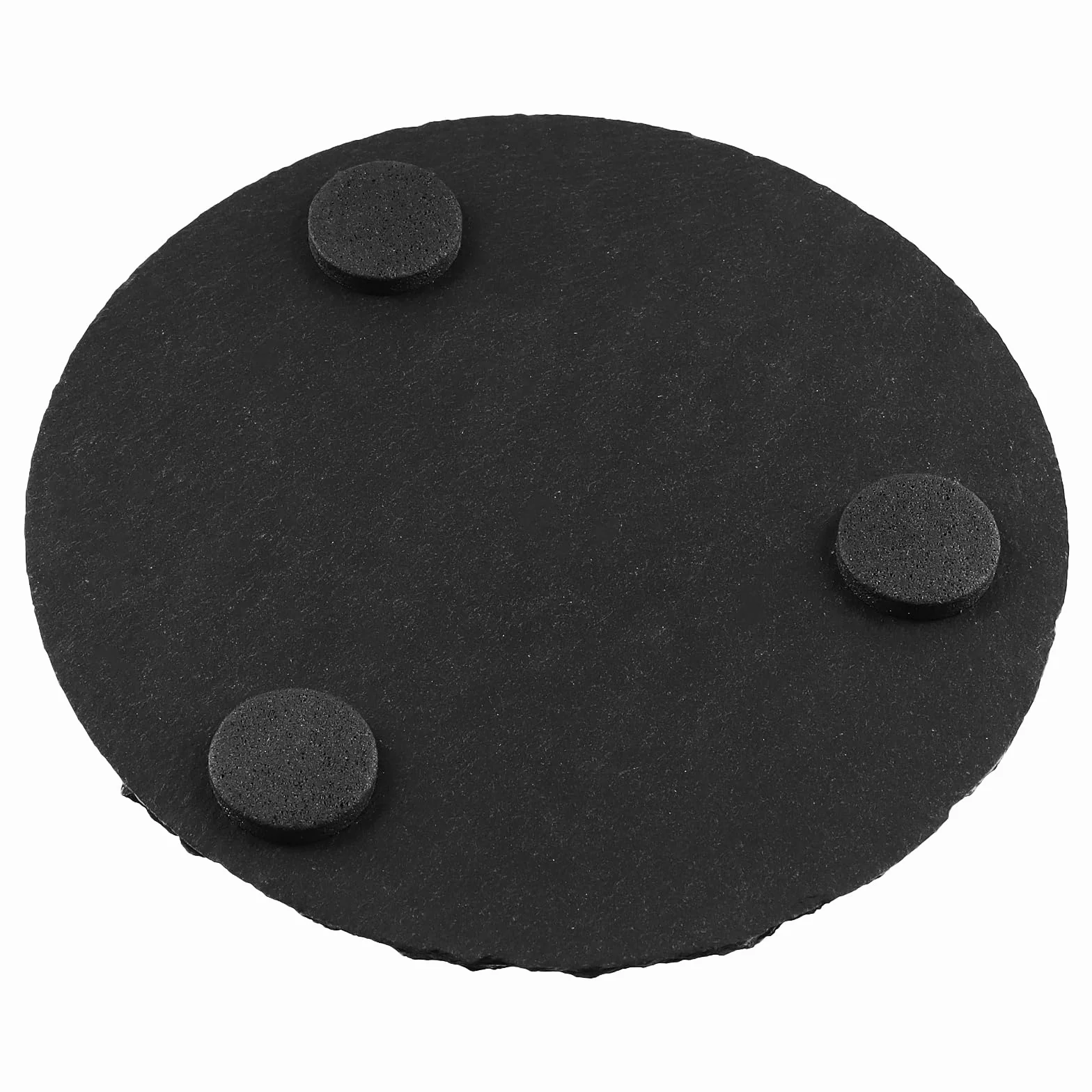 FUNSUEI Set di 10 sottobicchieri rotondi in ardesia, 10 cm, piatti quadrati in ardesia, per bevande, tazze, bar, vetro