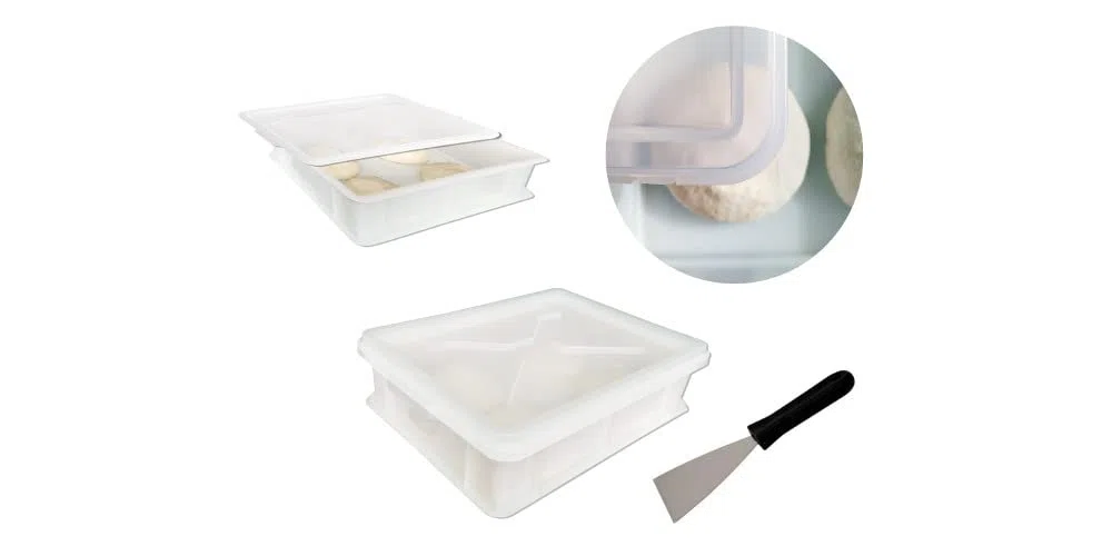 OPIROS Promo Box Cassetta Portaimpasto Bianca Con Coperchio Trasparente Cm. 30x40x10 (1 CASSETTA BIANCA + 1 COPERCHIO TRASPARENTE)