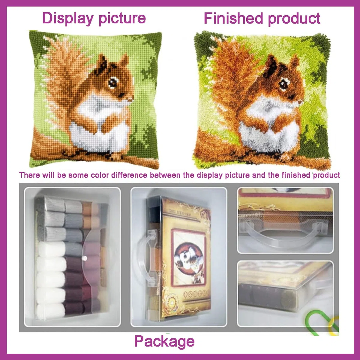 Rqwybcaxn Latch Hook Cuscini Piccoli, Set Di Fodere Per Cuscini,Tartaruga Fai Da Te Creativo, Kit Per Fabbricare Tappeti A Punto Croce,Gancio Di Chiusura Kit Motivo Colore 43X43Cm