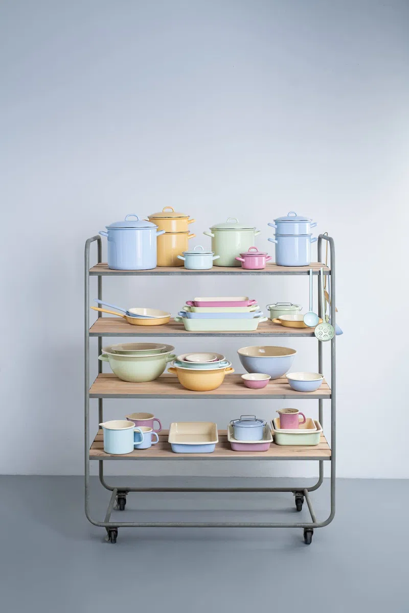 Casseruola smaltata 0,75 l Riess Blu Turchese