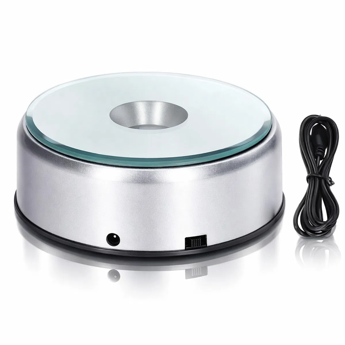 Espositore girevole, base per display girevole a LED Base luminosa colorata Base di visualizzazione in vetro Display a tazza Turner Statua girevole illuminata Piattaforma