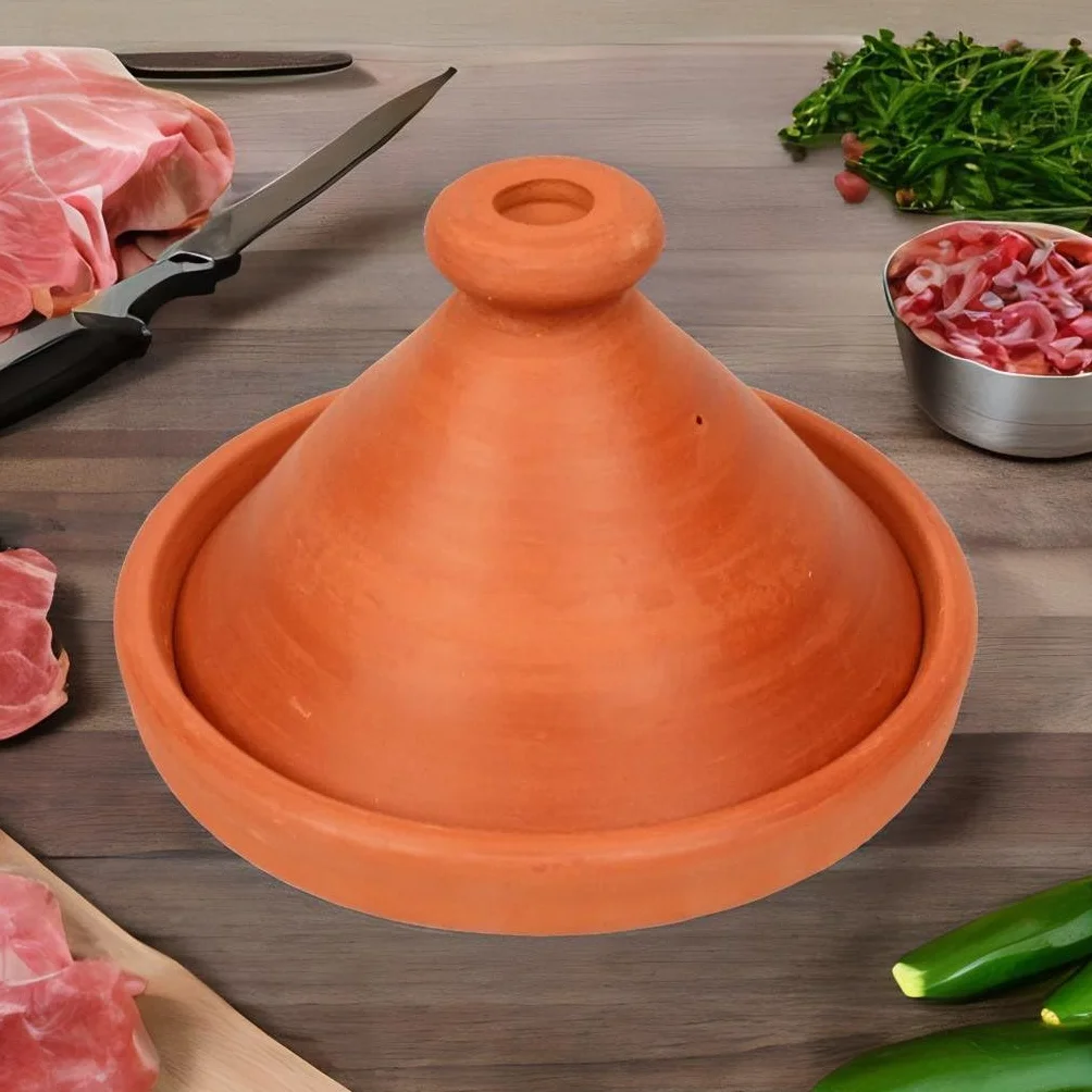 Tajine marocchina, pentola Ø 26 cm, non smaltata, per cucinare per 1-3 persone, originale dal Marocco, privo di sostanze nocive