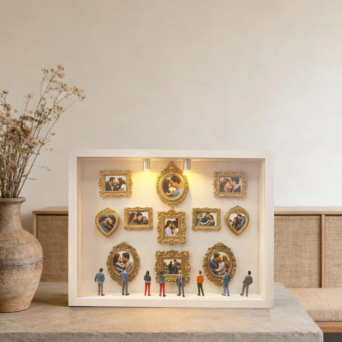 Mini Scatola Fai Da Te Con Silhouette Da Museo, Cornice Per Foto Museum Of Us, Kit Cornice Museo Fai Te, Kit Creativo Con Luce, 11 Mini Cornici, 8 Figurine, Regalo Personalizzato Per Arredamento Casa