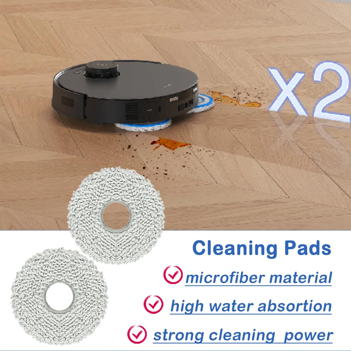 Accessori di Ricambio per ECOVACS DEEBOT T30S/ T30S PRO Aspirapolvere Robot, Kit con 1 Spazzola Principale, 4 HEPA Filtri, 6 Panni, 4 Sacchetti Polvere, 4 Spazzole Laterali