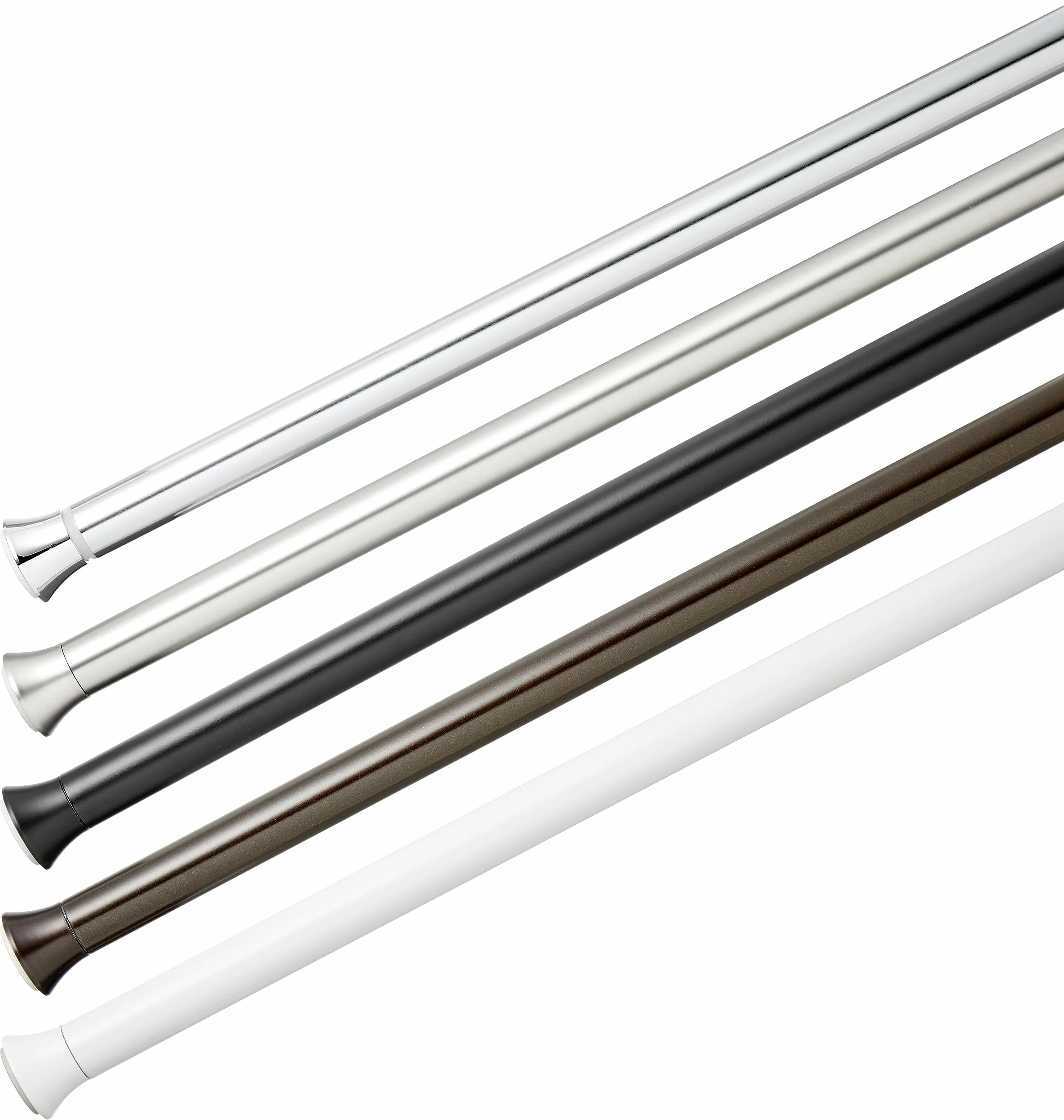 Amazon Basics Bastone regolabile per tenda da doccia, da 91 a 137 cm, bianco