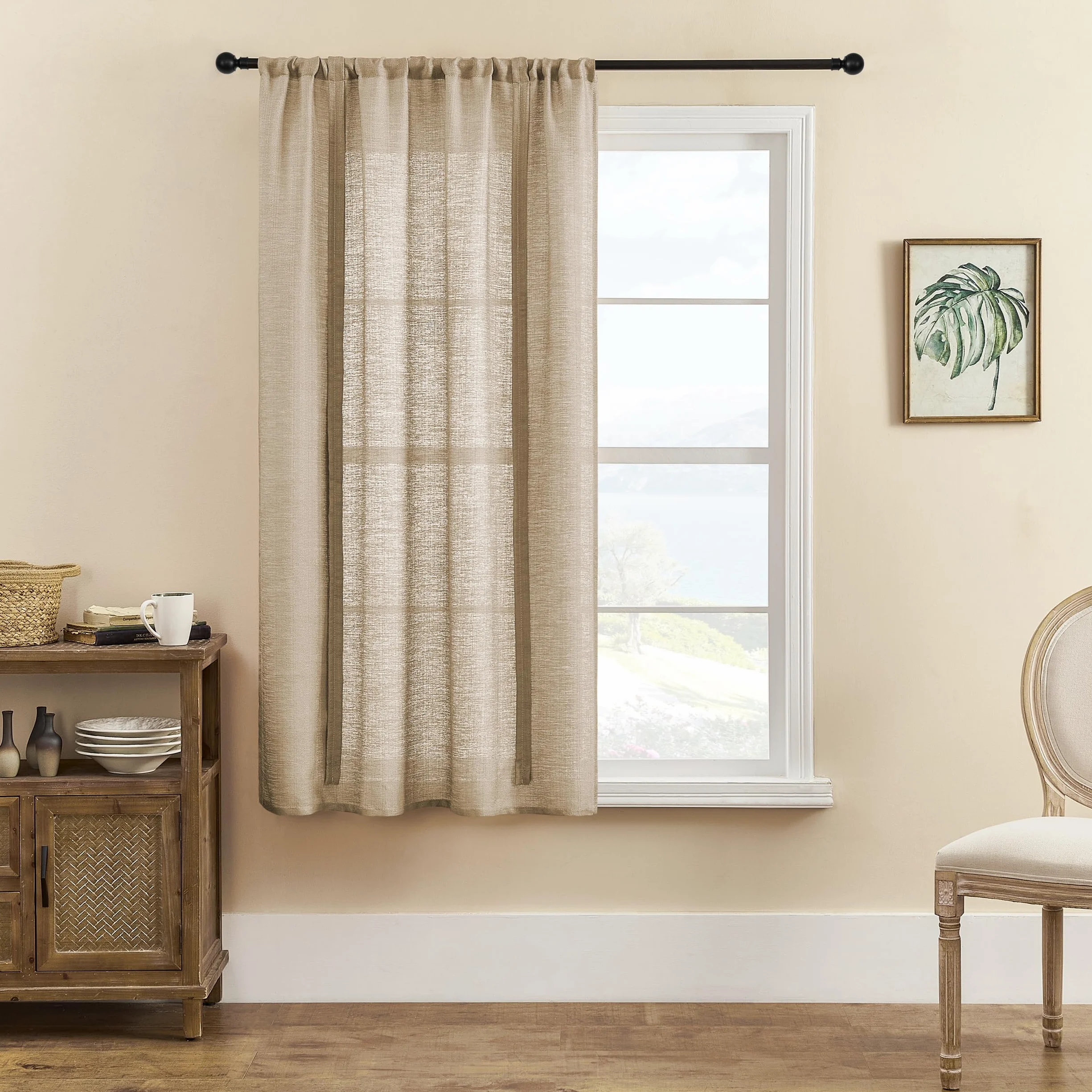 SIMPVALE 1 Pezzo Tende Romana, Caff Chiara 100x120cm Tenda Semitrasparente, Tende Voile per Soggiorno Camera da Letto Balcone Cucina Bagno