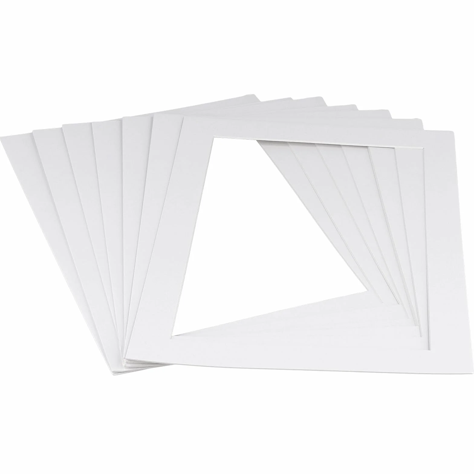 40 Pezzi Dimensioni Esterne 21 x 29,7 cm Bianco passepartout cartoncino, Cornice Quadrata Formato A4, passepartout per Foto, presentazioni artistiche