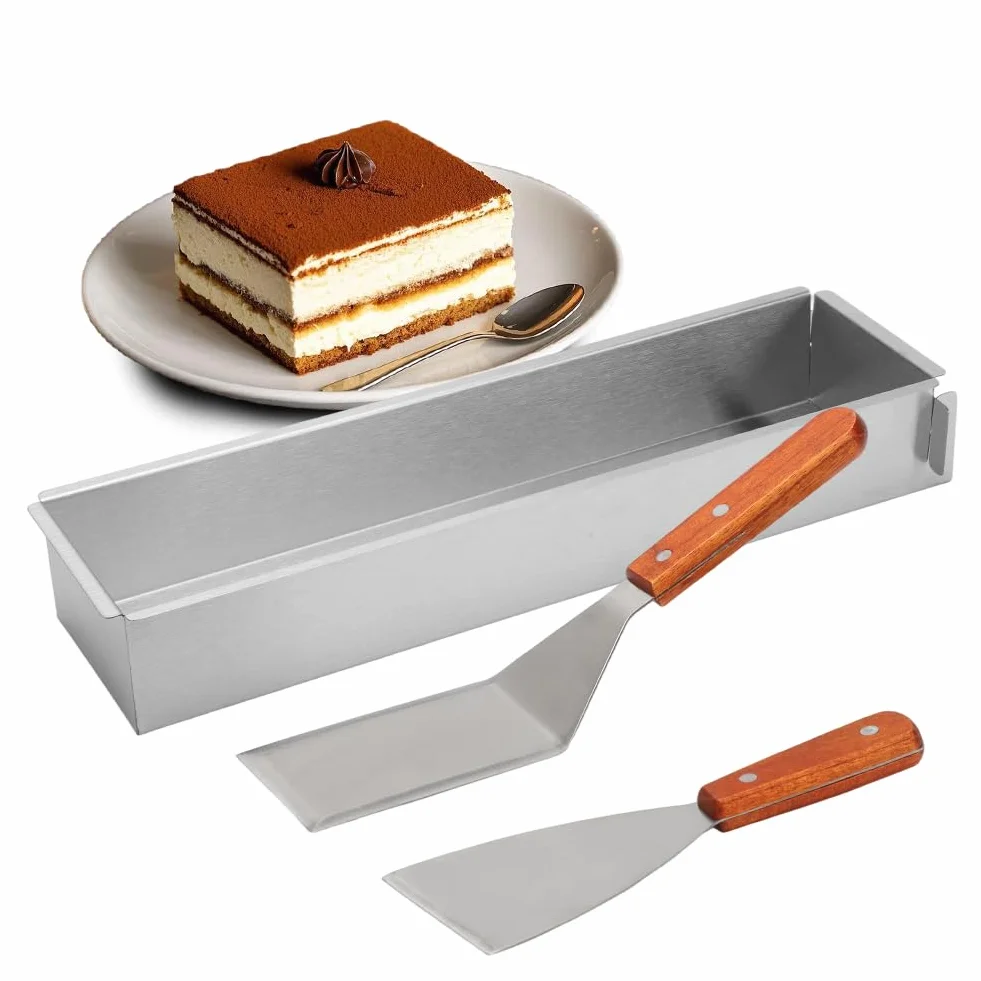 Teglia Forno Rettangolare, Teglia Rettangolare per Tiramisù Stampo Rettangolare per Torte in lega di Alluminio per la Preparazione di Pane Torte a Strati Mousse