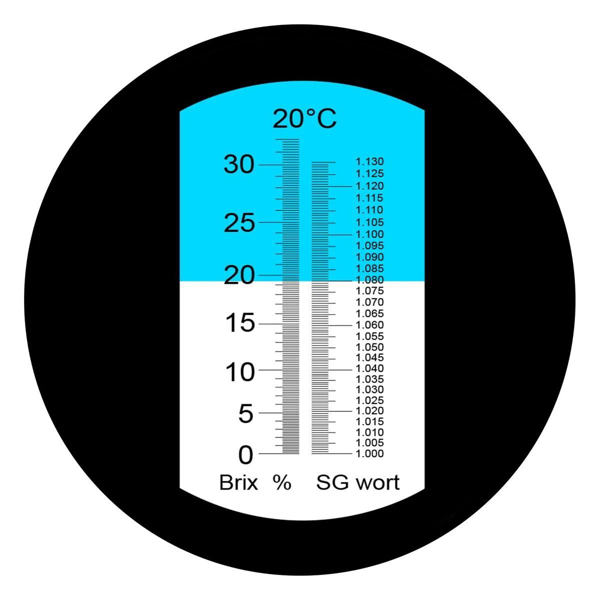 Brix Beer Wort & Wine Rifrattometro ATC Dual Scale 1.000-1.120 & Brix 0-32%