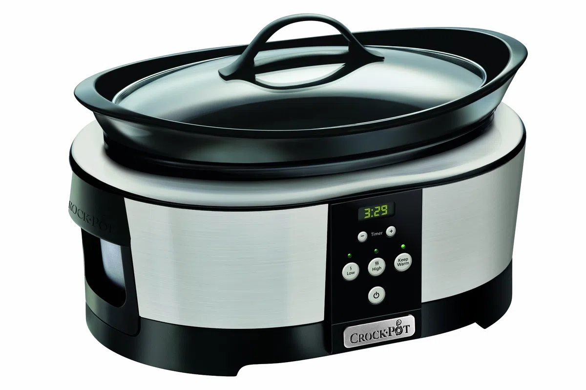 Crock-Pot Slow Cooker. 5.7 Litre. Polished Stainless Steel