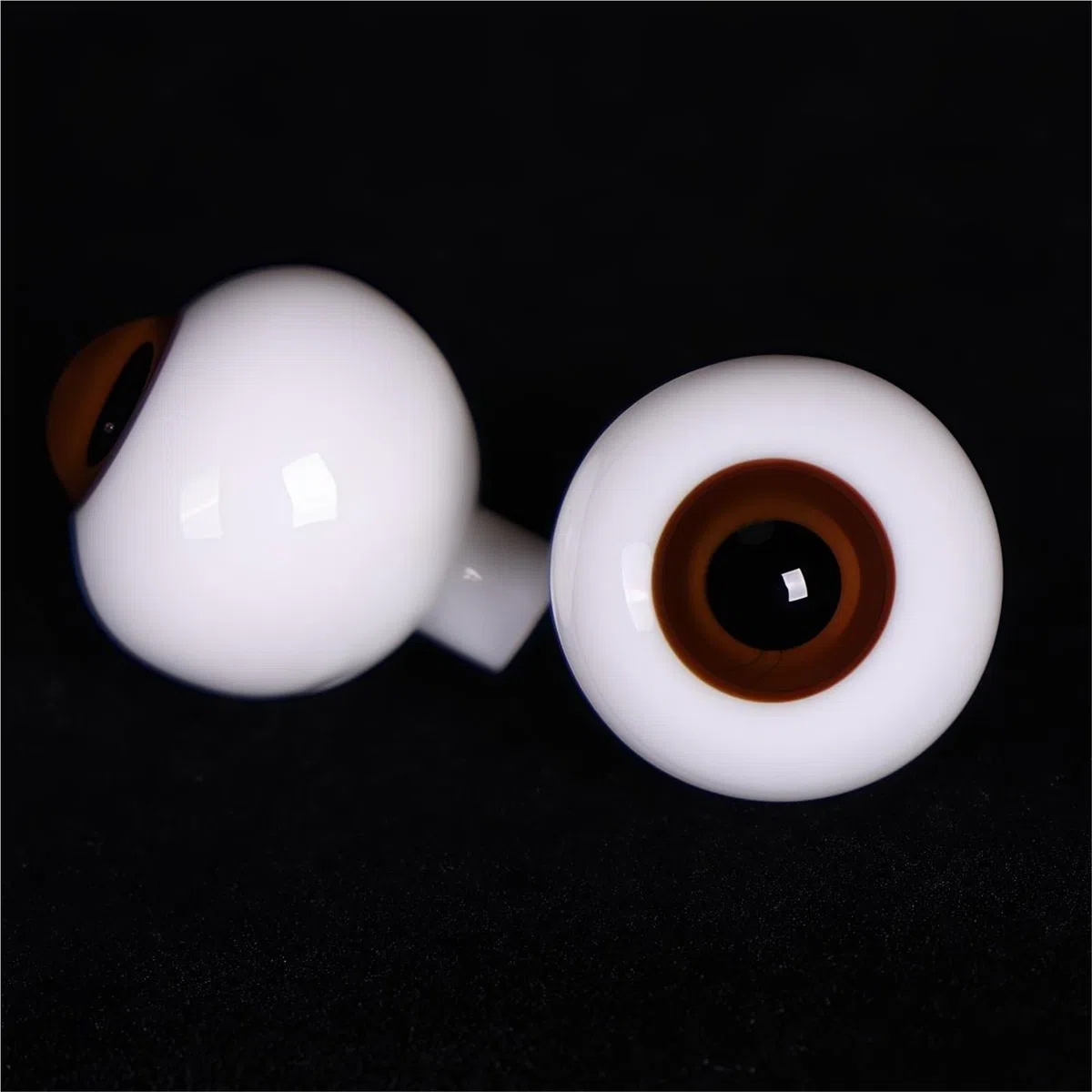 Occhio di Vetro BJD, 10/12/14/16/18mm Marrone Scuro simulato Umano 1/3 1/4 1/6 OB11 BJD Doll Eyeballs(18MM(9-9.5))