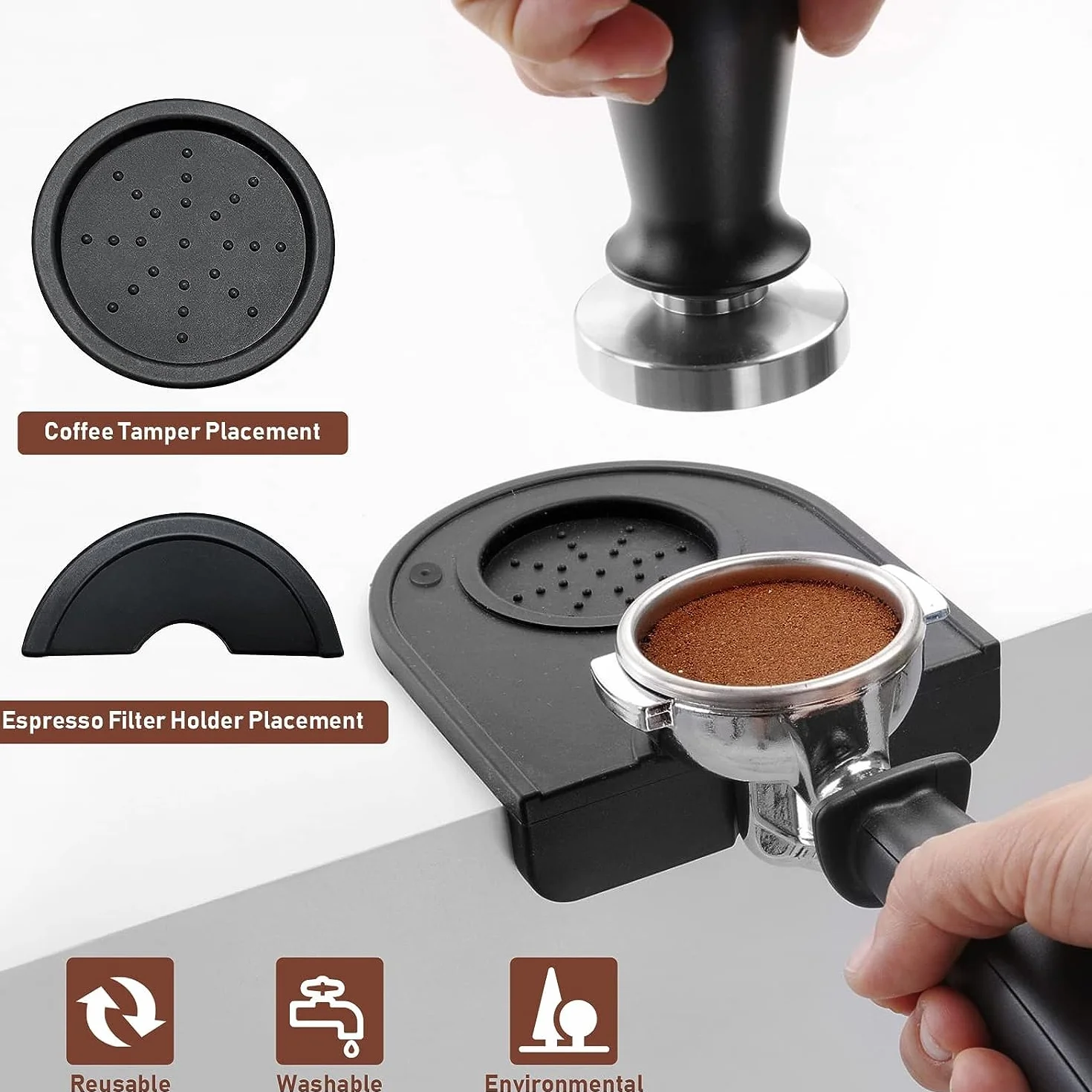 Contenitore per Fondi di Caffè, Scatola per Fondi di Caffè con Barra per i Colpi Rimovibile, Knock Box Coffee, Accessori per Macchina da Caffè per Raccoglie e Ricicla per i Fondi di Caffè