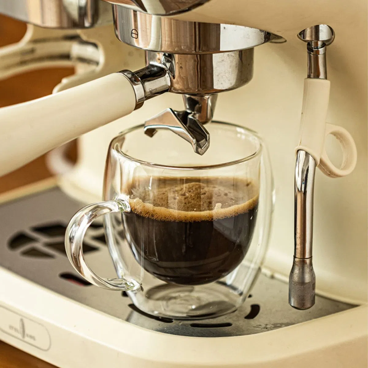 Confezione da 4 tazze espresso, 80 ml, tazze da caffè espresso con manici, bicchiere da caffè in vetro a doppia parete, tazze in vetro isolante