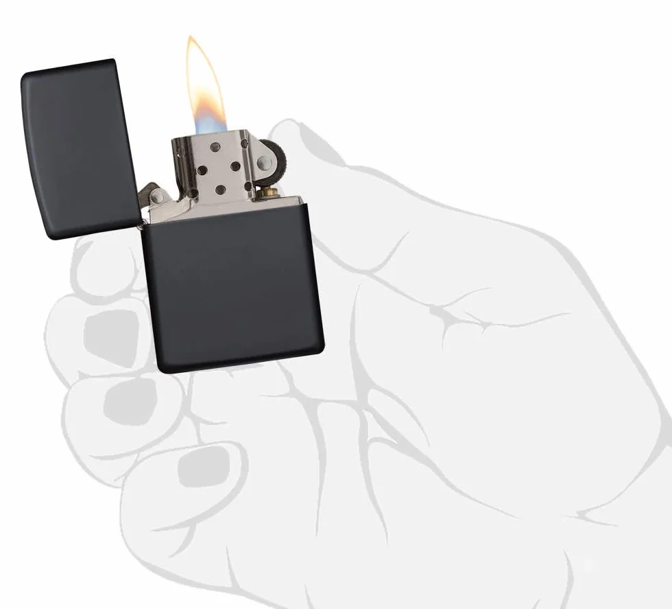 Zippo 218 Accendino, colore: Nero opaco