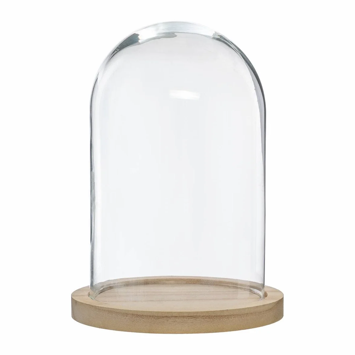 ATMOSPHERA CREATEUR D'INTERIEUR - Cloche in vetro e legno H26cm