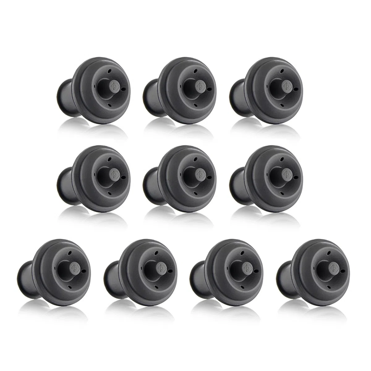 VacuVin - 10 tappi grigi