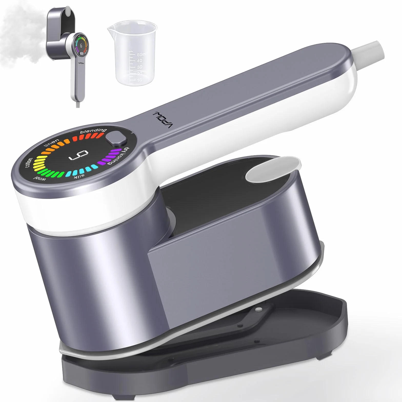 Ferro da Stiro Viaggio Stiratore Verticale: 2 in 1 Mini Stiratrice Portatile LCD - 1200W Riscaldamento Rapido con Capacità 120ml - Ferro da Vapore Togliere le Pieghe Facile e Veloce per Viaggi e Casa
