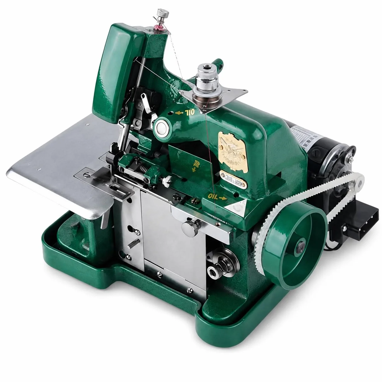 Macchina da cucire Overlock Serger ad alta resistenza - Overlocker con telaio in metallo con funzione di cucitura a mano per pelle e tessuti spessi