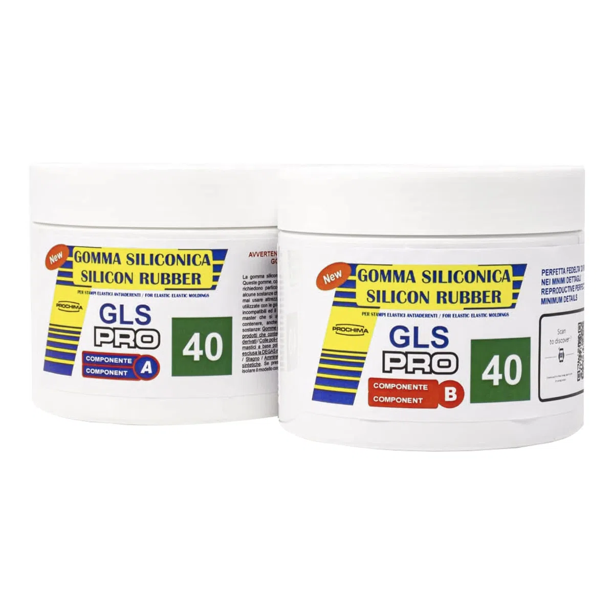 PROCHIMA GS5401K1 Gomma Siliconiche Gls-PRO 40 A+B, Verde, 1 KG