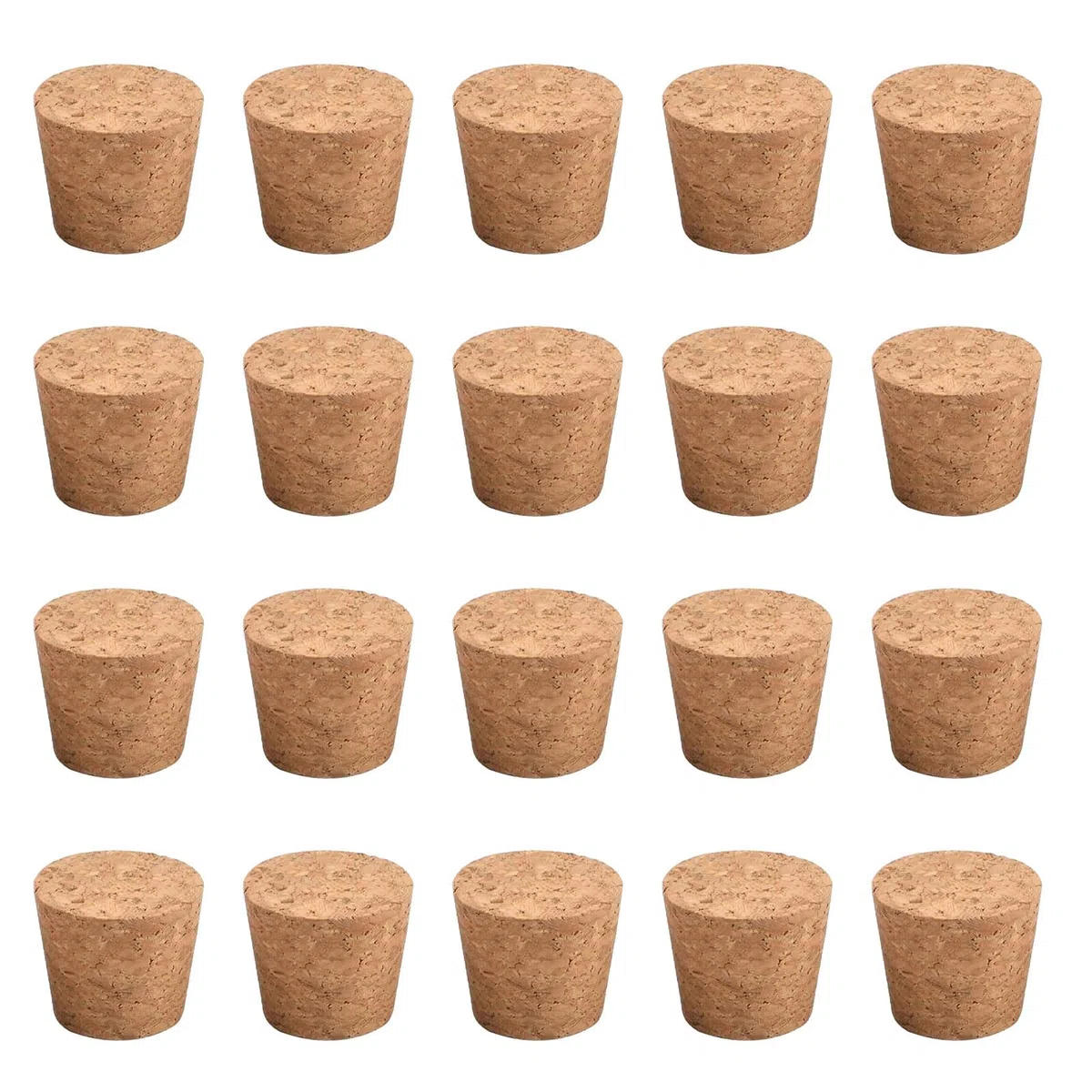 INCREWAY Tappi in sughero conici, 20PCS tappi in sughero di legno durevoli per bottiglie di vino, bottiglie di vetro, barattoli, 37 * 43 * 28mm