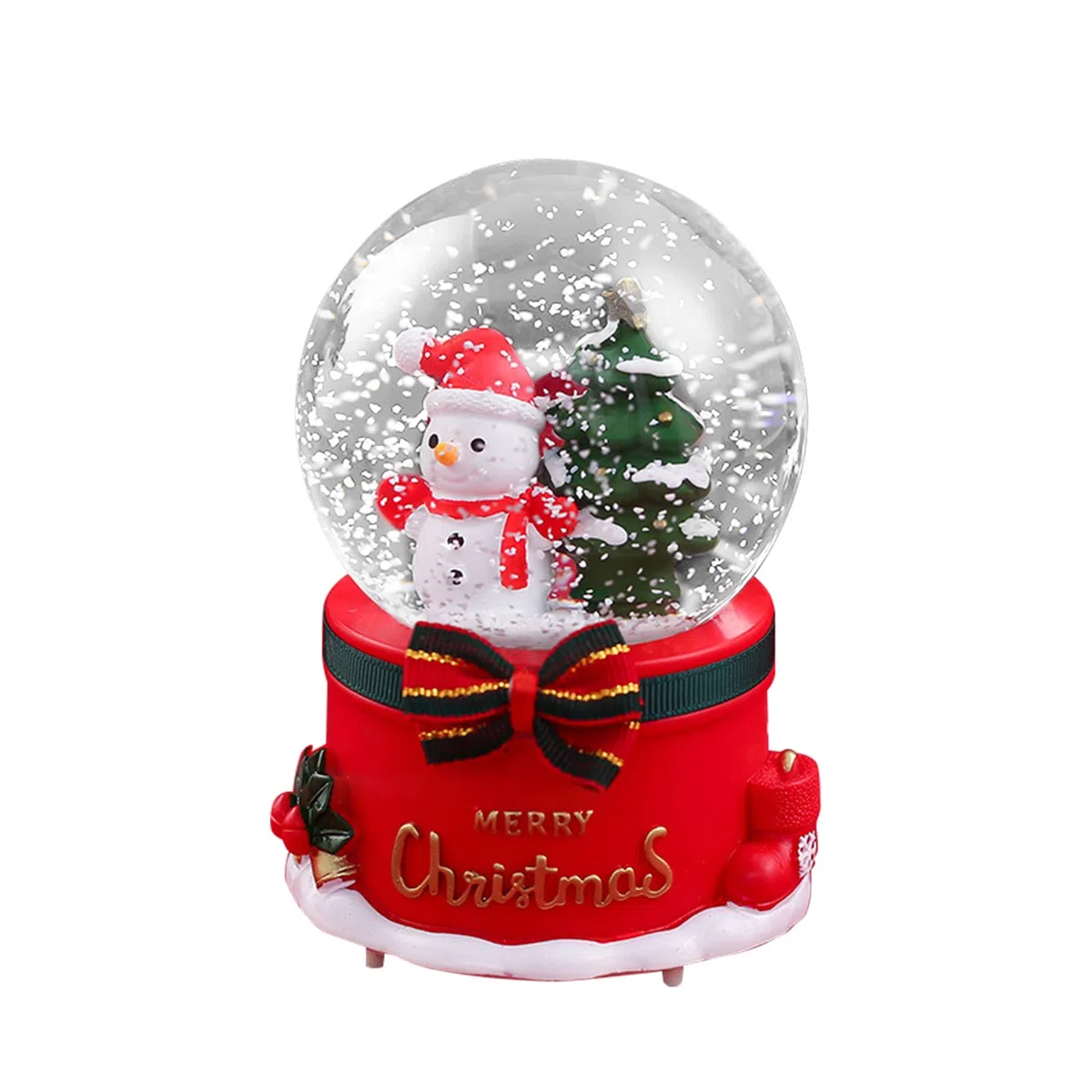 Hileyu Globo di Neve Musicale di Natale Creativo Carillon di Babbo Natale Bagliore di Fiocchi di Neve Regalo di Compleanno per Bambini Decorazione Natalizia