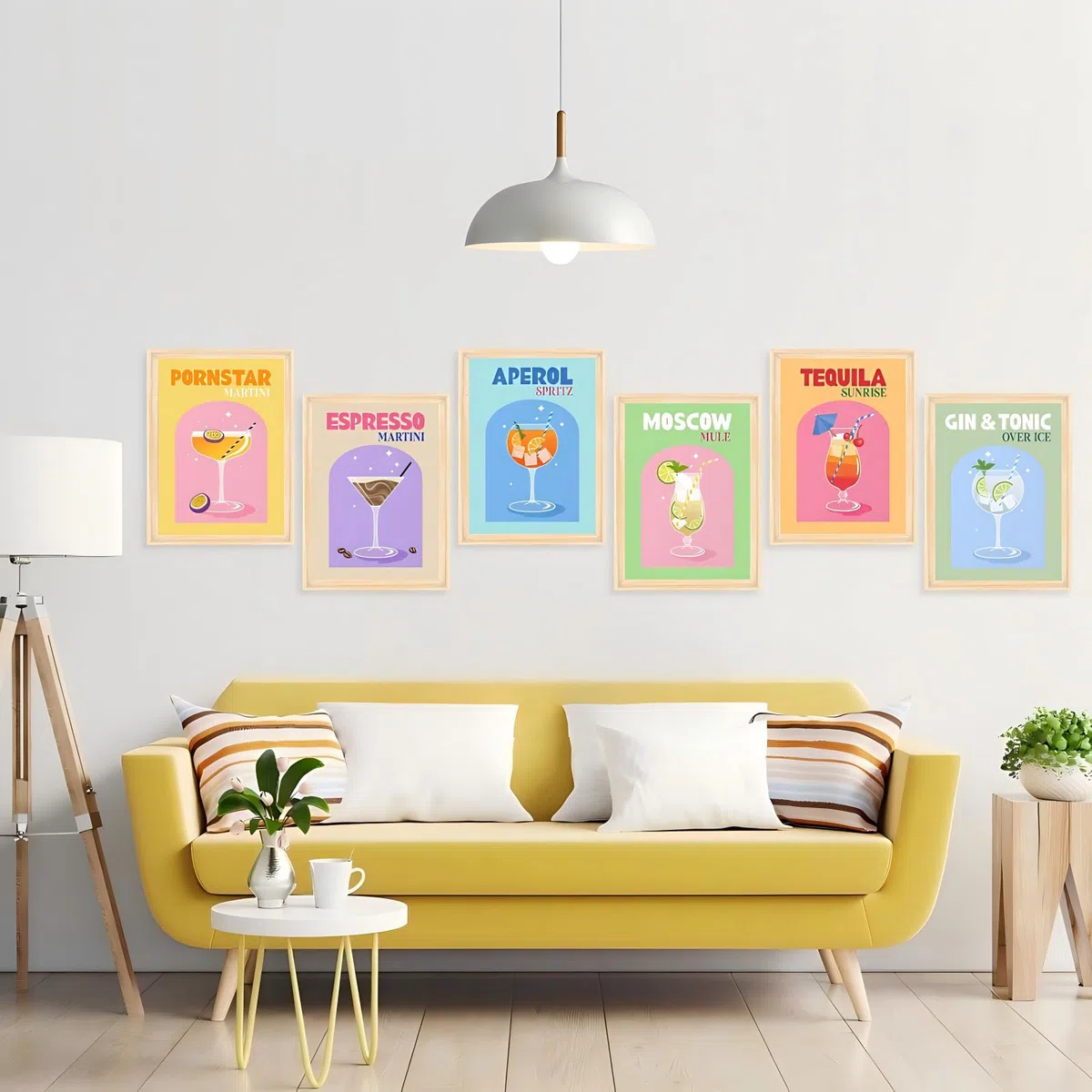 Bellatoi 6 pcs Diamond Painting Kit Completo, Diamond Painting Cocktail per Adulti e Bambini, Kit di Pittura Diamanti per Decorazione Della Camera da Letto e Del Soggiorno