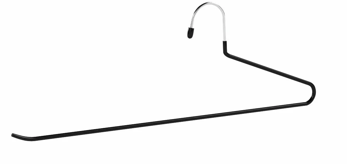SONGMICS Appendini per Pantaloni, 20 Pezzi, Grucce per Pantaloni in Metallo con Copertura Antiscivolo, Larghezza 38 cm, Salvaspazio, Nero CRI004-20