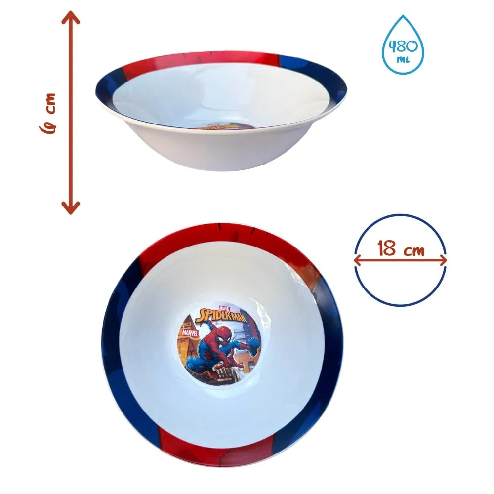 set 3 pezzi in ceramica spiderman marvel tazza ciotola piatto stoviglie per bambini in confezione