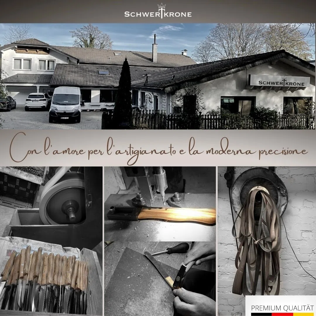 Schwertkrone Solingen Set di 6 Coltelli da Tavola - Acciaio Inox - per Pane, Panini, Verdure ecc. - Coltelli da Colazione - Prodotti in Germania