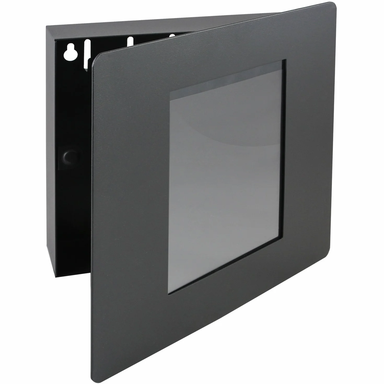 HMF 105002 - Armadietto portachiavi da parete con cornice portafoto, 22 x 20 x 5 cm, colore: Nero
