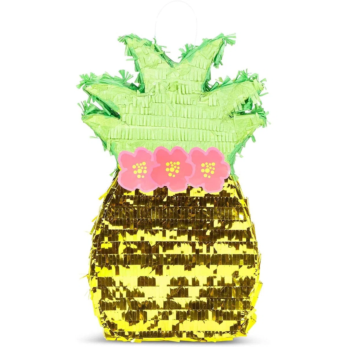Pignatta a forma di ananas per decorazioni hawaiane Luau per feste di compleanno per bambini (41,5 x 25,4 x 7,6 cm)
