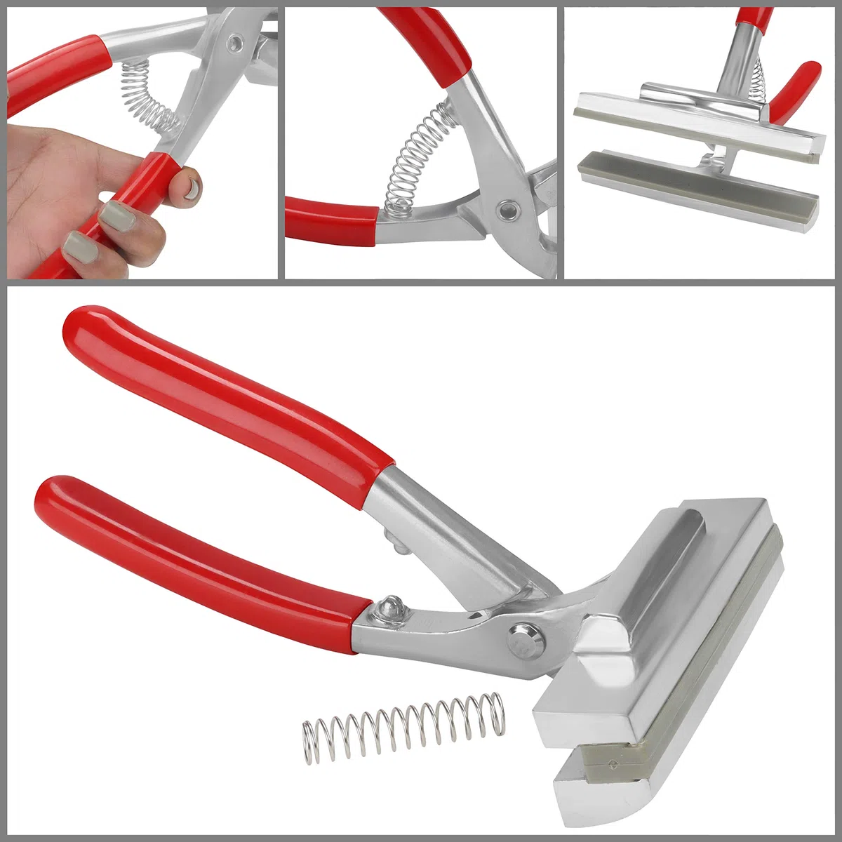 Kurtzy Pinza Tenditela - Pinza Morsetto a Molla da 19,2 x 12,01 cm - Set Pinze Metallo in Lega per Artisti con Maniglie Ergonomiche Imbottite - Pinza a Scatto con Molla per Telaio per Tela e Cornici