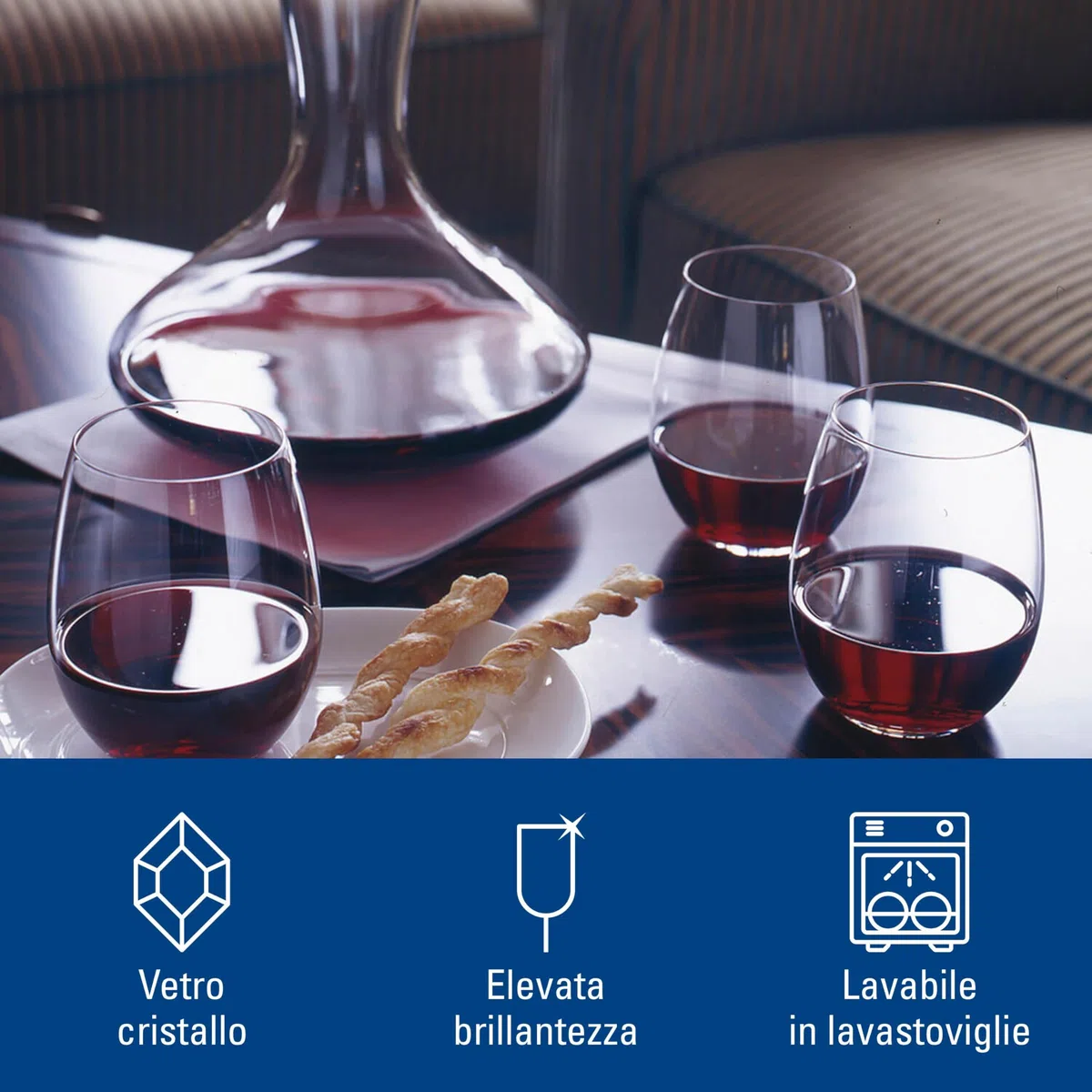 Villeroy & Boch – Entree Bicchiere da Acqua 4 Pezzi Trasparente, Lavabile in Lavastoviglie, Bicchieri Acqua Transparenti, Bichhieri Di Cristallo Moderni, Bicchieri Di Succo, Set Bicchier, Cristallo
