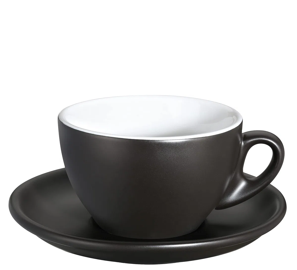 Cilio Tazza da cappuccino opaca ROMA in porcellana con piattino